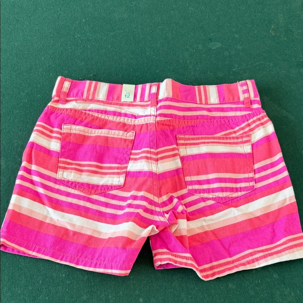 The Children's Place Pink and White Striped Shorts